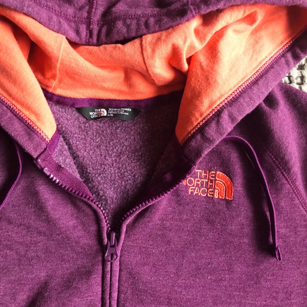 North Face Zip Up hooded sweatshirt